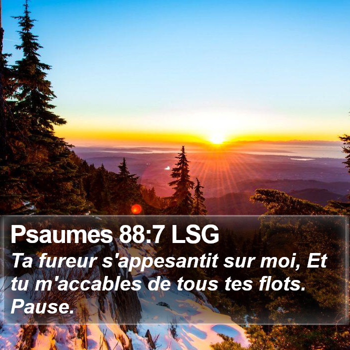 Psaumes 88:7 LSG Bible Study