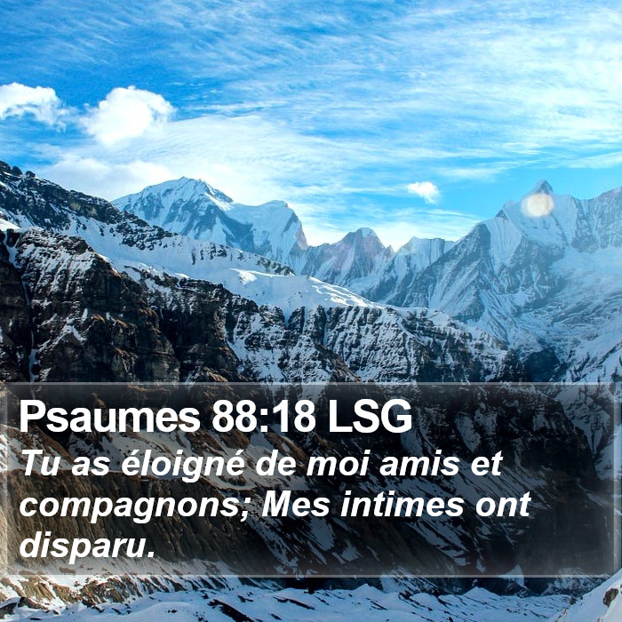 Psaumes 88:18 LSG Bible Study