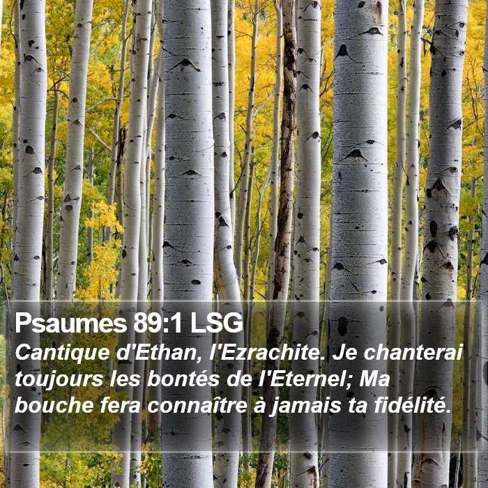 Psaumes 89:1 LSG Bible Study