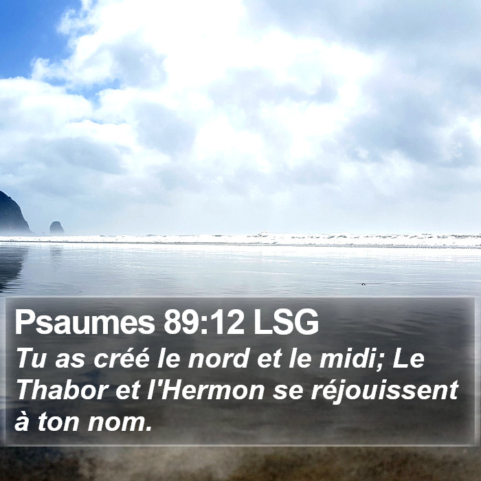 Psaumes 89:12 LSG Bible Study