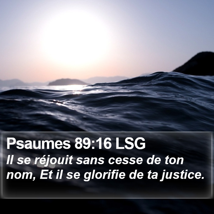 Psaumes 89:16 LSG Bible Study