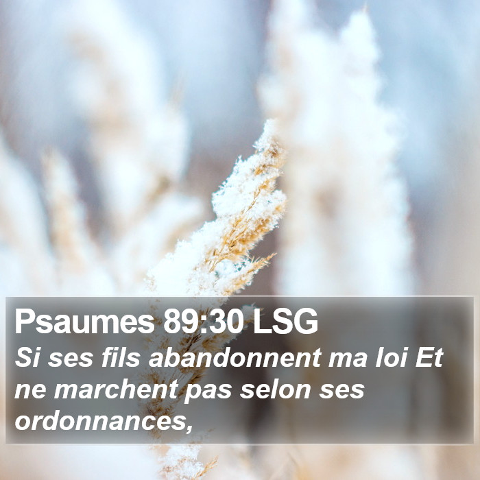 Psaumes 89:30 LSG Bible Study