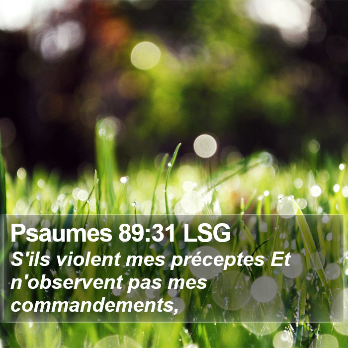 Psaumes 89:31 LSG Bible Study