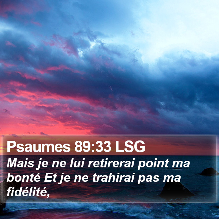 Psaumes 89:33 LSG Bible Study