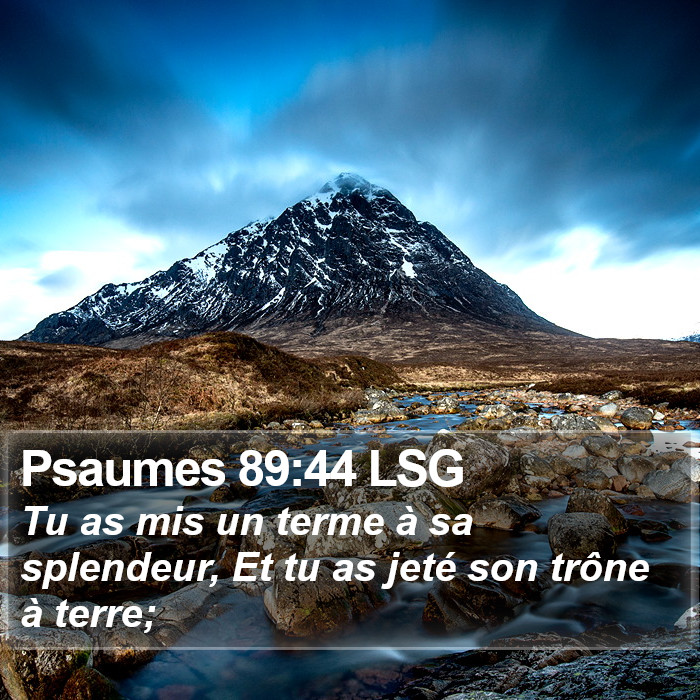 Psaumes 89:44 LSG Bible Study