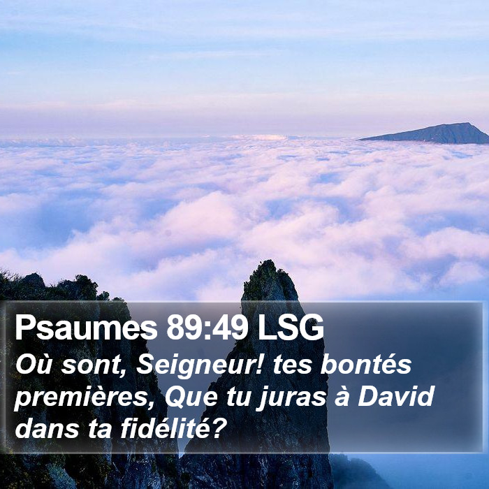 Psaumes 89:49 LSG Bible Study