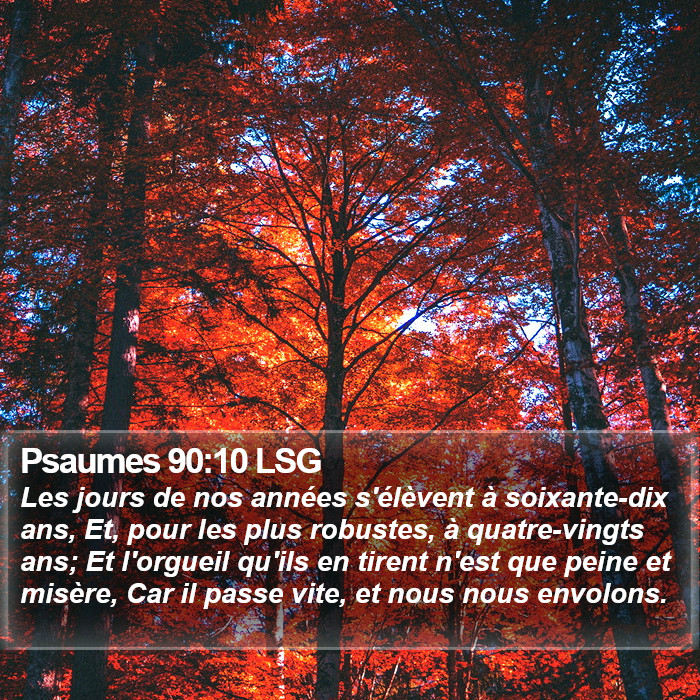 Psaumes 90:10 LSG Bible Study