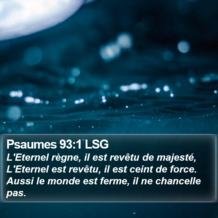 Psaumes 93:1 LSG Bible Study