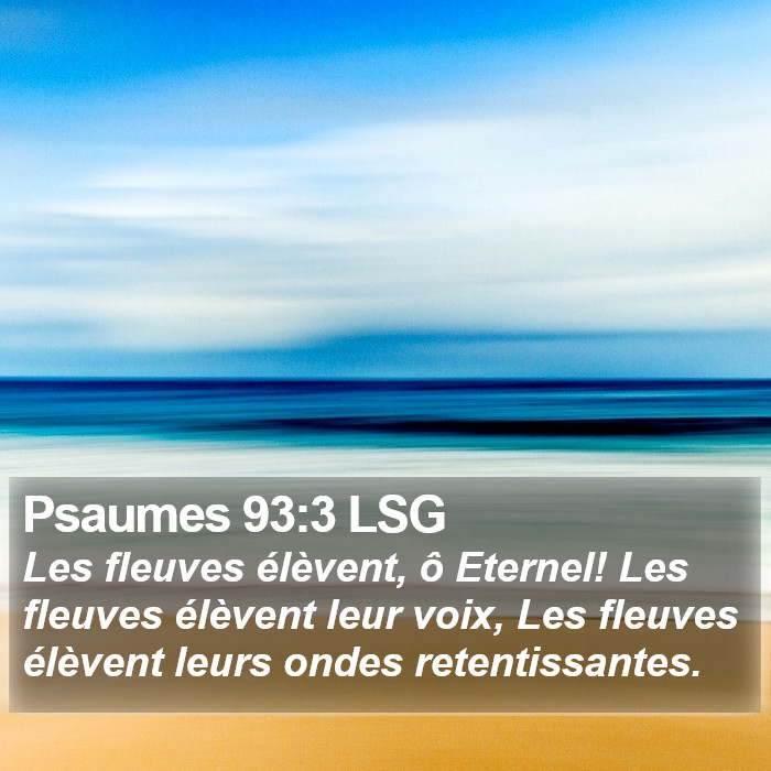 Psaumes 93:3 LSG Bible Study