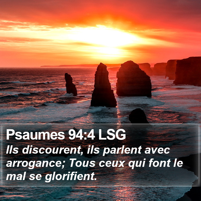Psaumes 94:4 LSG Bible Study
