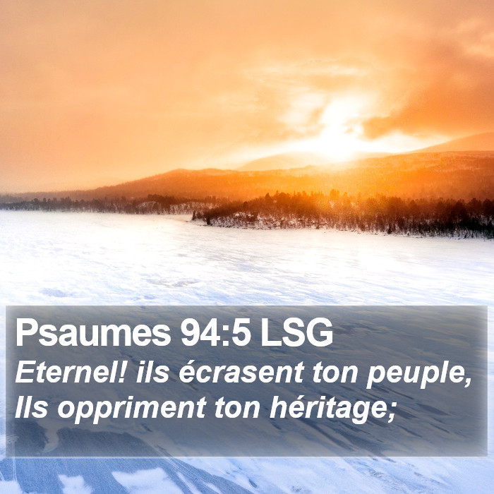 Psaumes 94:5 LSG Bible Study
