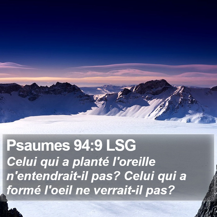 Psaumes 94:9 LSG Bible Study