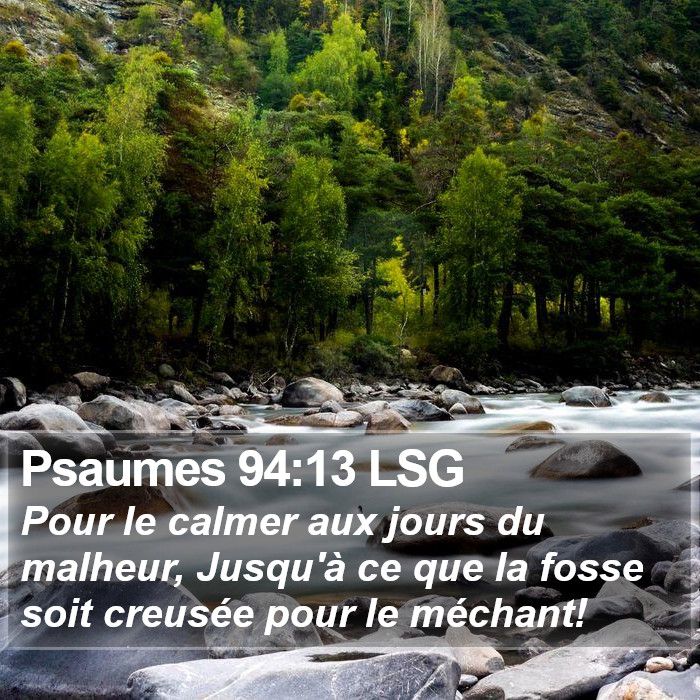 Psaumes 94:13 LSG Bible Study