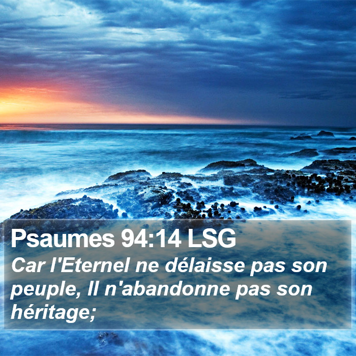 Psaumes 94:14 LSG Bible Study