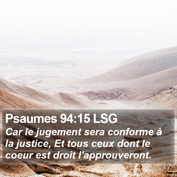 Psaumes 94:15 LSG Bible Study