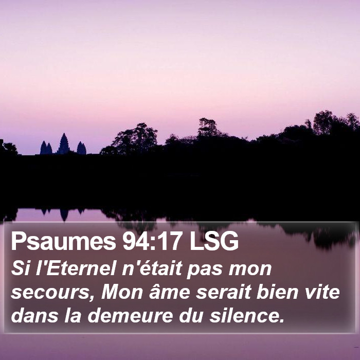 Psaumes 94:17 LSG Bible Study