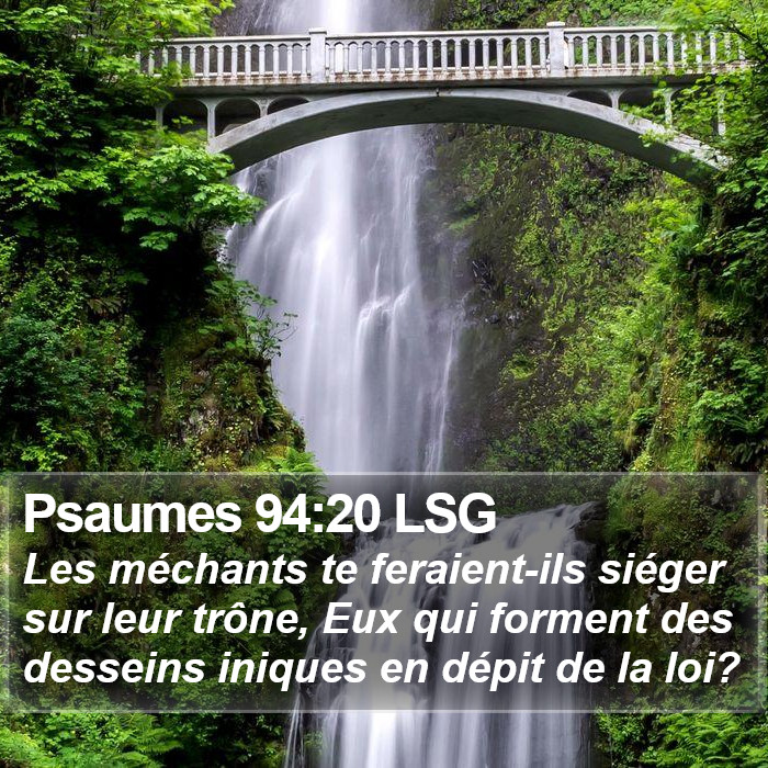 Psaumes 94:20 LSG Bible Study