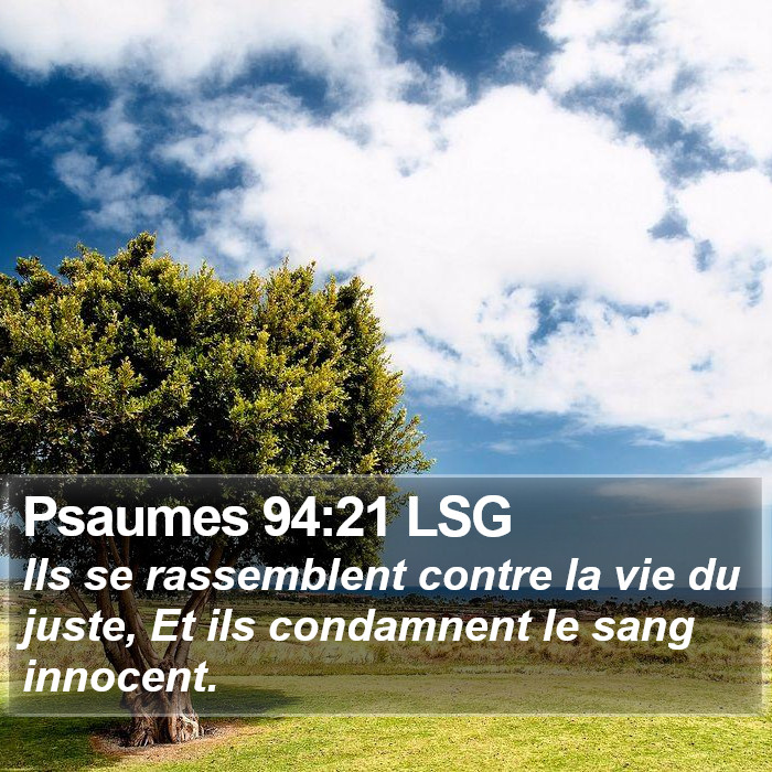 Psaumes 94:21 LSG Bible Study
