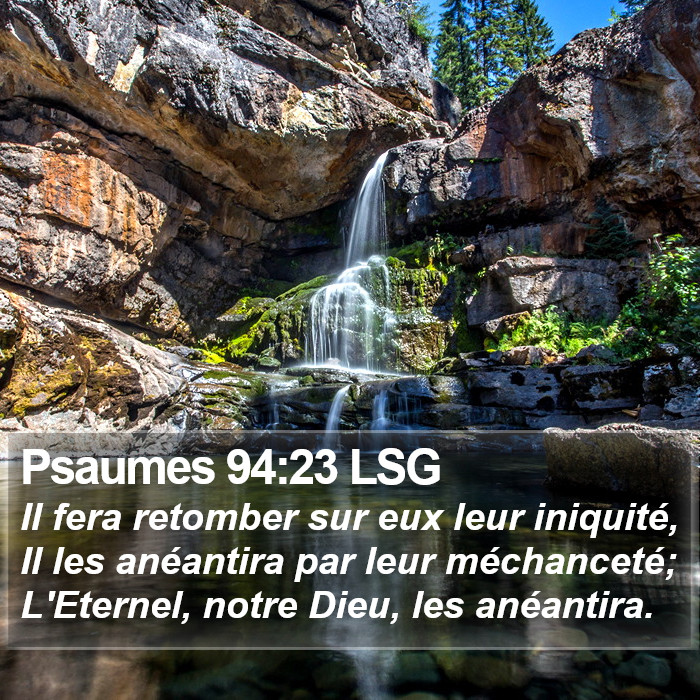 Psaumes 94:23 LSG Bible Study