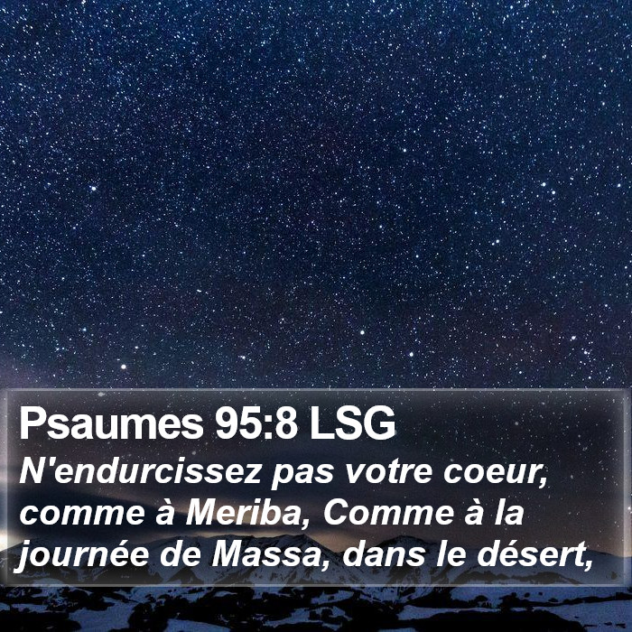 Psaumes 95:8 LSG Bible Study