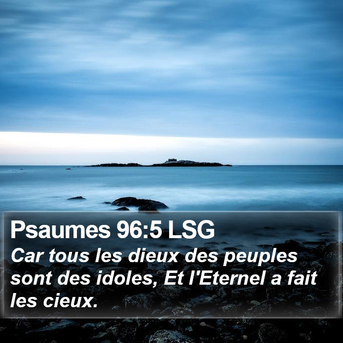 Psaumes 96:5 LSG Bible Study
