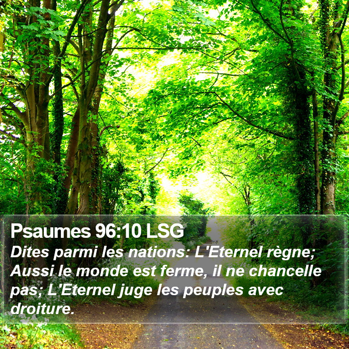 Psaumes 96:10 LSG Bible Study