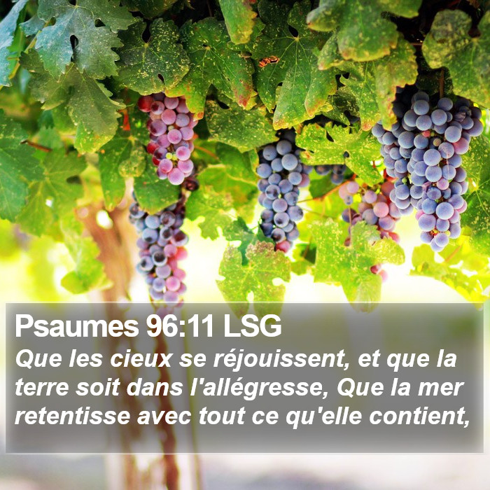 Psaumes 96:11 LSG Bible Study