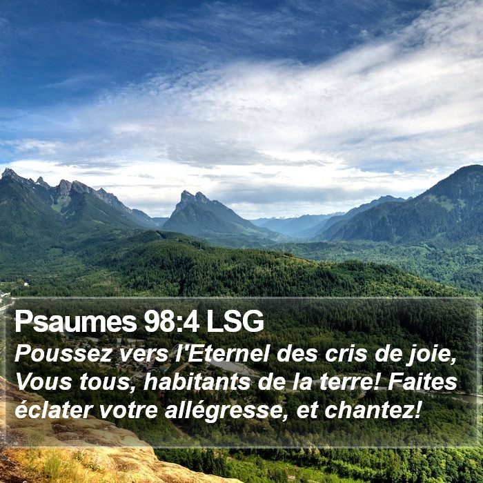 Psaumes 98:4 LSG Bible Study