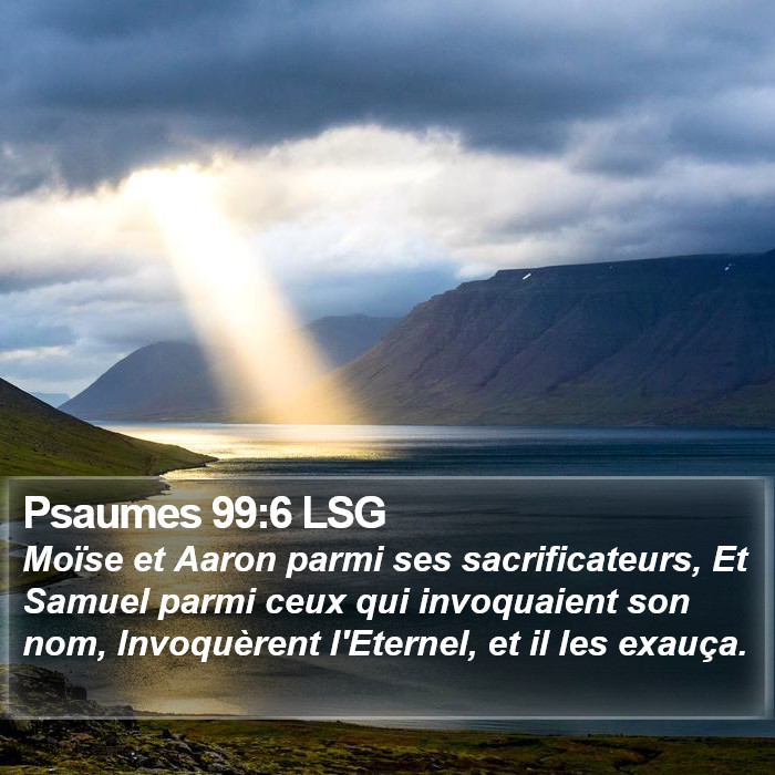 Psaumes 99:6 LSG Bible Study