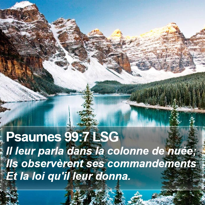 Psaumes 99:7 LSG Bible Study