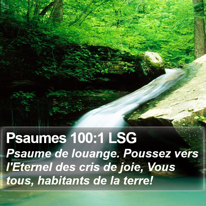 Psaumes 100:1 LSG Bible Study
