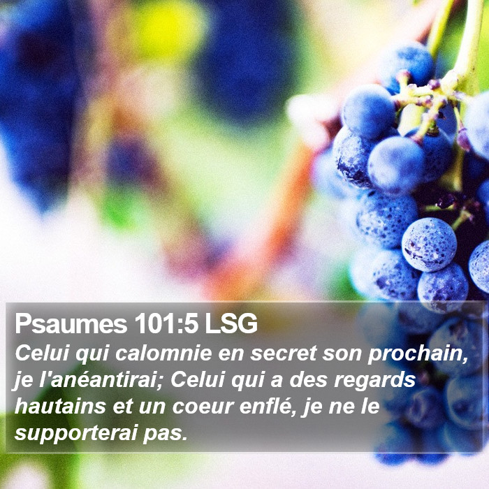 Psaumes 101:5 LSG Bible Study