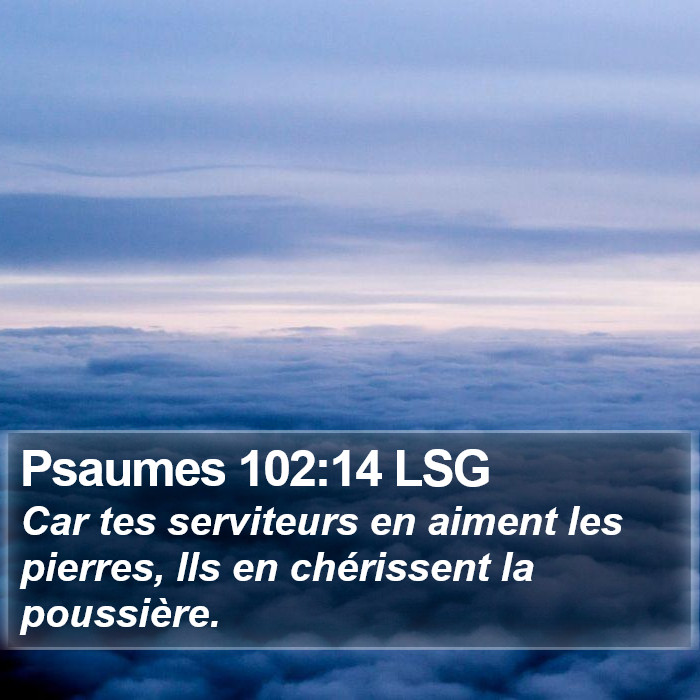 Psaumes 102:14 LSG Bible Study