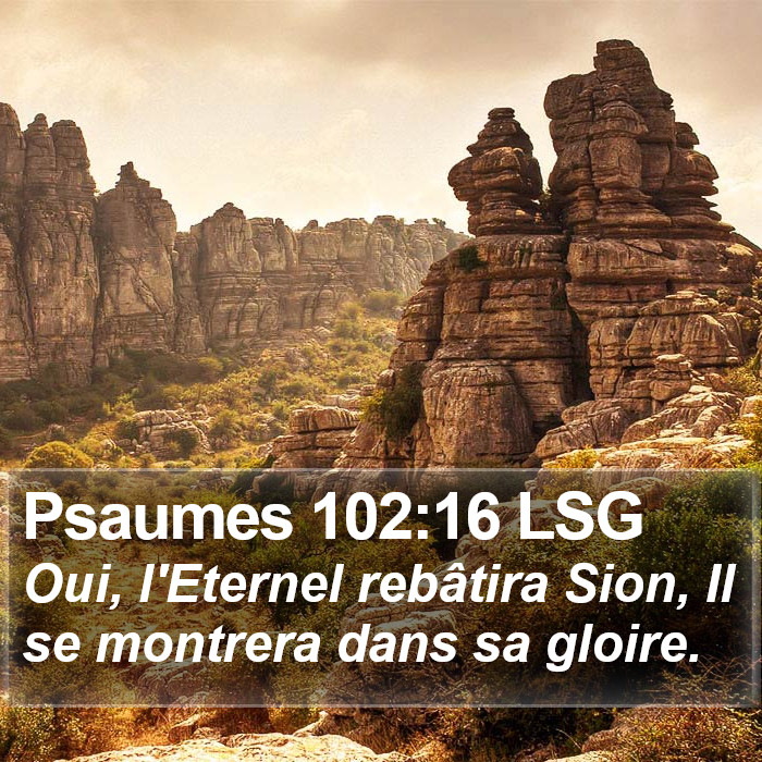 Psaumes 102:16 LSG Bible Study