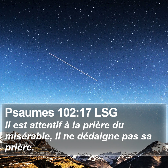 Psaumes 102:17 LSG Bible Study