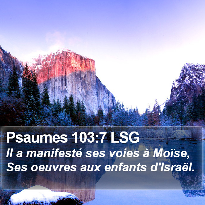 Psaumes 103:7 LSG Bible Study