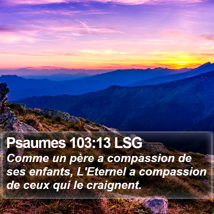 Psaumes 103:13 LSG Bible Study
