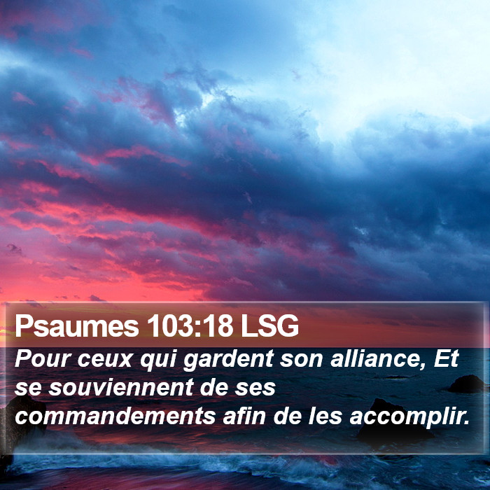 Psaumes 103:18 LSG Bible Study