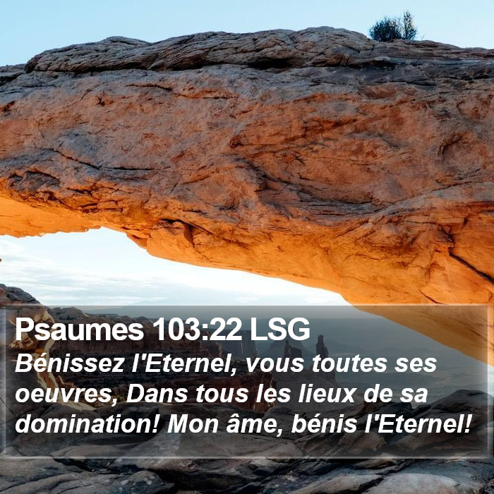 Psaumes 103:22 LSG Bible Study
