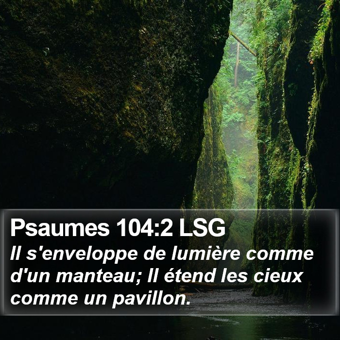 Psaumes 104:2 LSG Bible Study