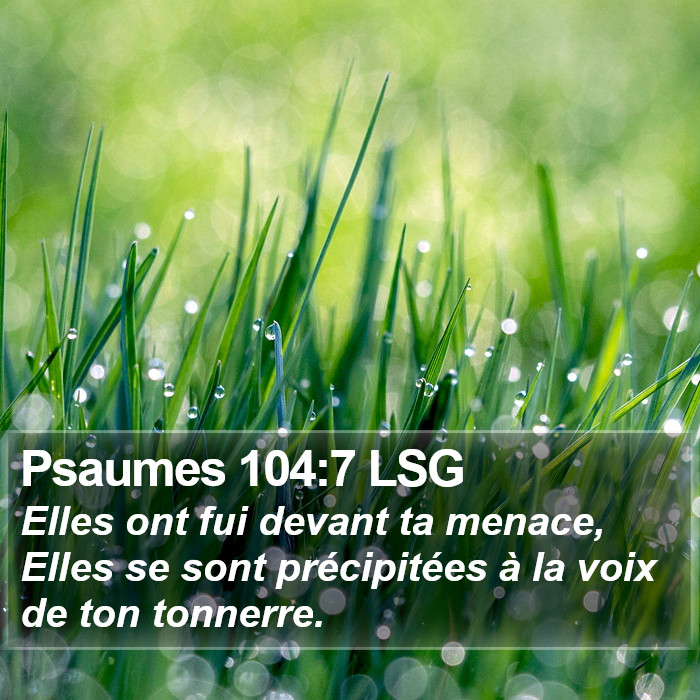 Psaumes 104:7 LSG Bible Study