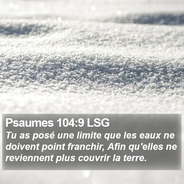 Psaumes 104:9 LSG Bible Study