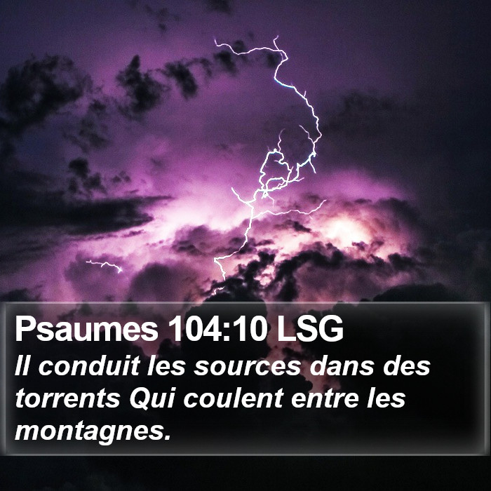 Psaumes 104:10 LSG Bible Study