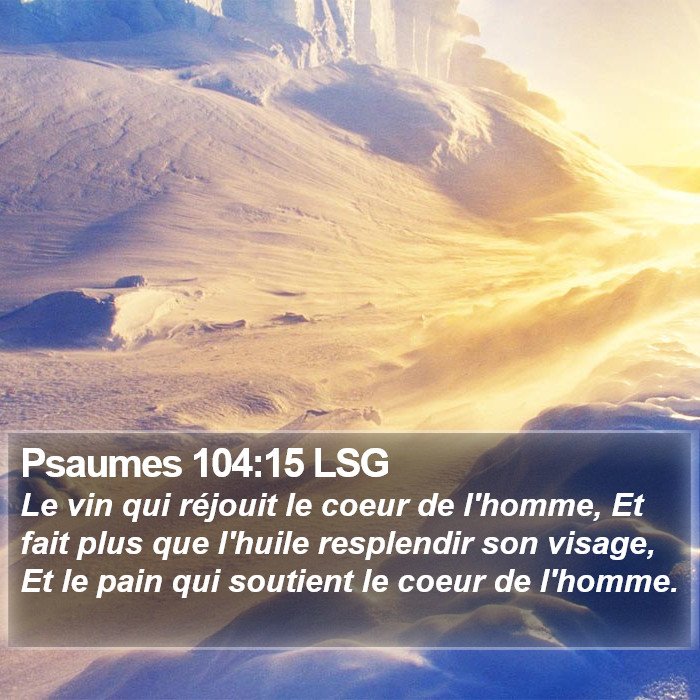 Psaumes 104:15 LSG Bible Study