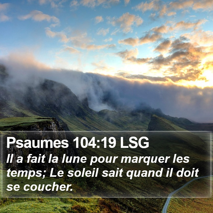 Psaumes 104:19 LSG Bible Study