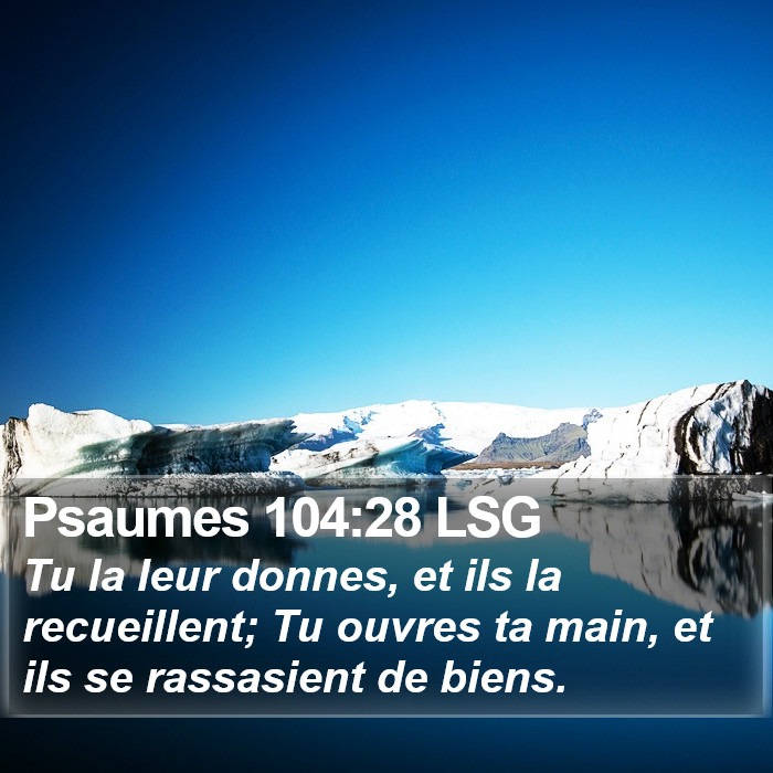 Psaumes 104:28 LSG Bible Study