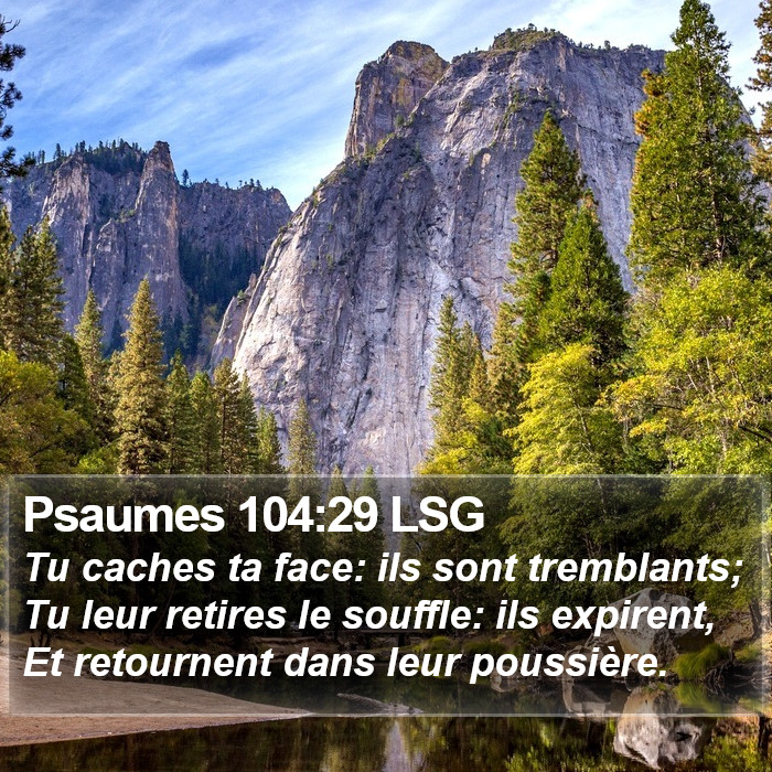 Psaumes 104:29 LSG Bible Study