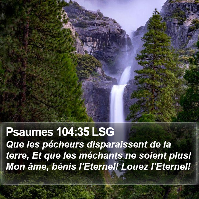 Psaumes 104:35 LSG Bible Study