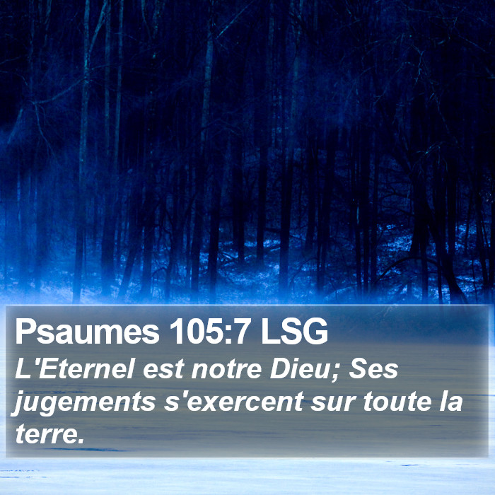 Psaumes 105:7 LSG Bible Study