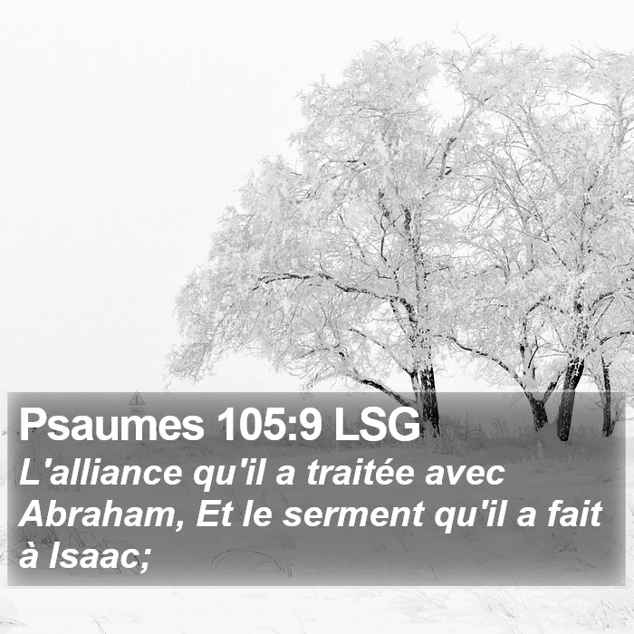 Psaumes 105:9 LSG Bible Study